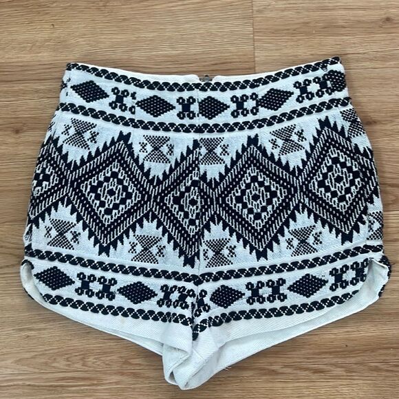 Mango Shorts Knit Black and White Size 4 - Picture 1 of 5